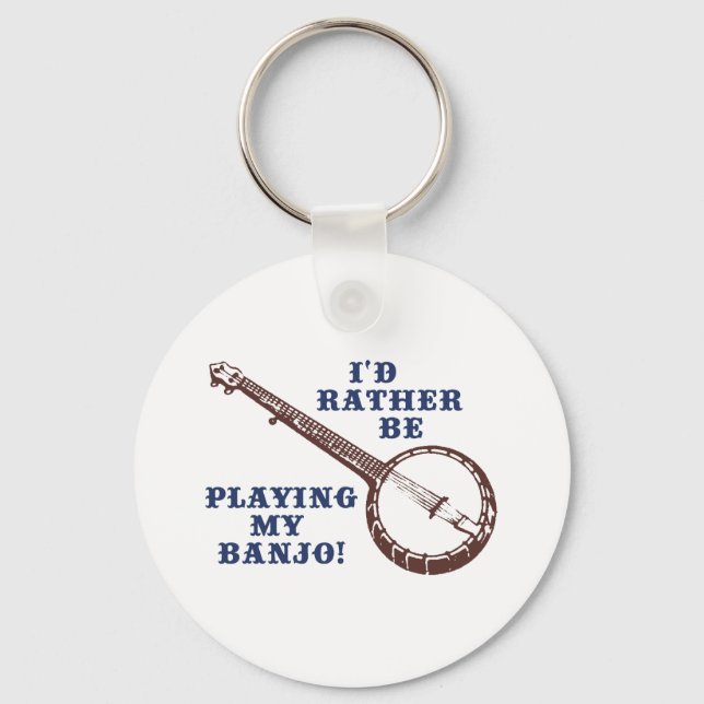Playing My Banjo Key Ring (Front)