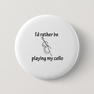 Playing My Cello 6 Cm Round Badge