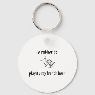 Playing My French Horn Key Ring