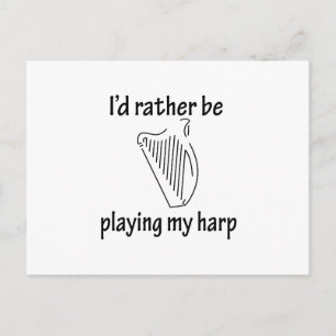 Playing My Harp Postcard