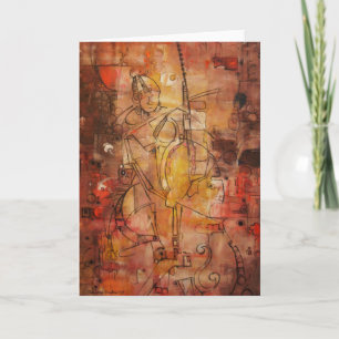 Playing My Heart Strings Greeting Card