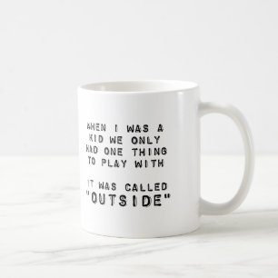 Playing Outside Funny Mug