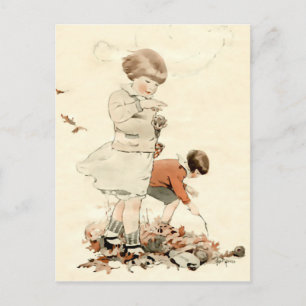 Playing Outside Postcard