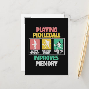 Playing Pickleball Improves Memory Announcement Postcard