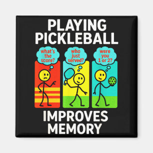 Playing pickleball improves memory - funny player magnet