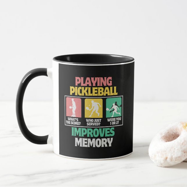 Playing Pickleball Improves Memory Mug (With Donut)