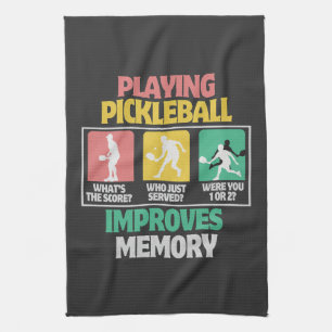 Playing Pickleball Improves Memory Tea Towel