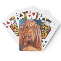 Playing poker cards with bloodhound