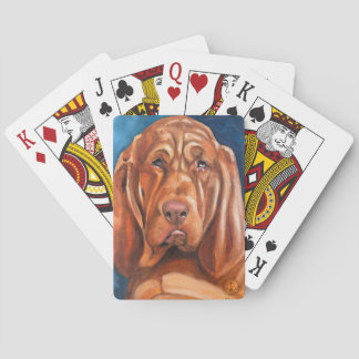 Playing poker cards with bloodhound