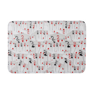 Playing Poker Number Twos Layered, Bath Mat