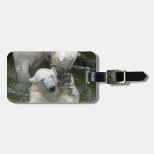 Playing Polar Bears Luggage Tag