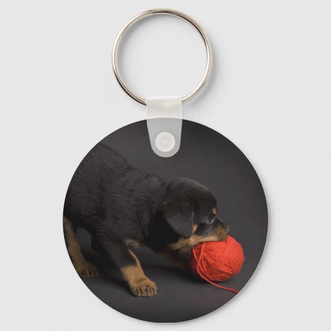 Playing Puppy 1 Key Ring (Front)