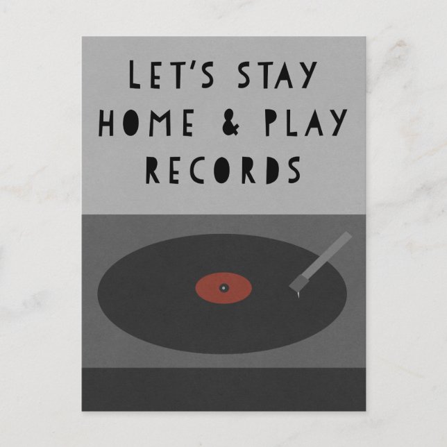 Playing Records Postcard (Front)