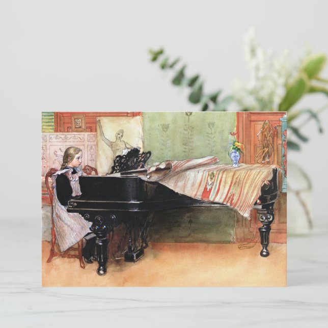 Playing Scales, fine art painting, Card (Standing Front)