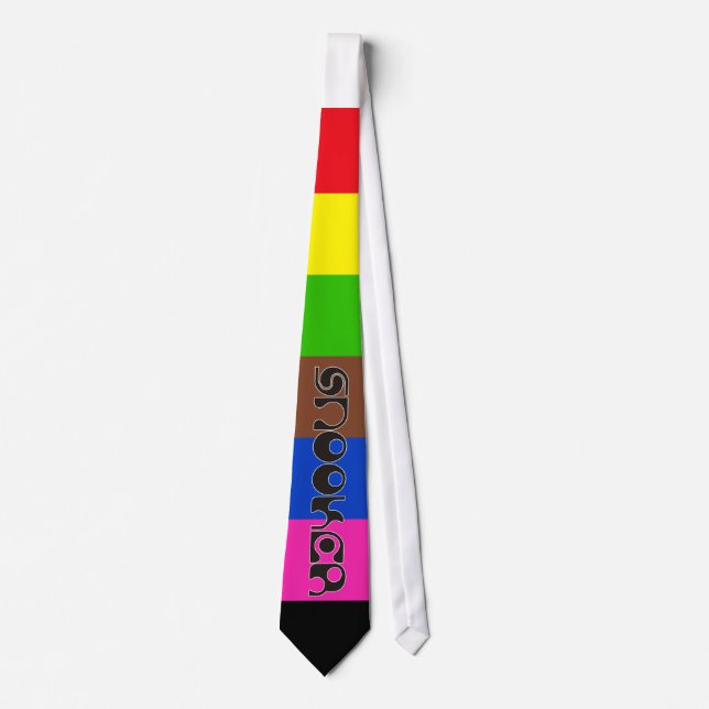 PLAYING SNOOKER modern font & coloured stripes Tie (Front)