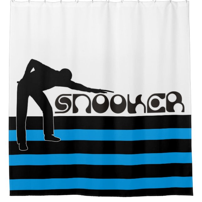 PLAYING SNOOKER modern font + your ideas Shower Curtain (Front)