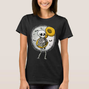 Playing Sousaphone Tuba Instrument Halloween Band T-Shirt