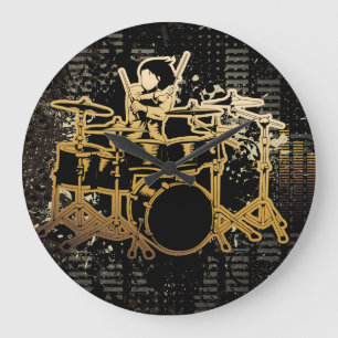 Playing the Drums Clock