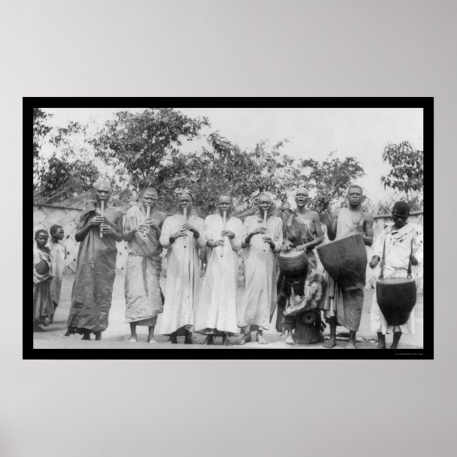 Playing the Flute and Drums in the Sahara 1898 Poster (Front)