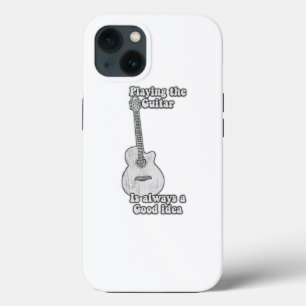 Playing the guitar is always a good idea. B & W iPhone 13 Case