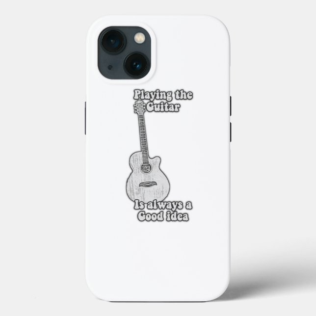 Playing the guitar is always a good idea. B & W Case-Mate iPhone Case (Back)