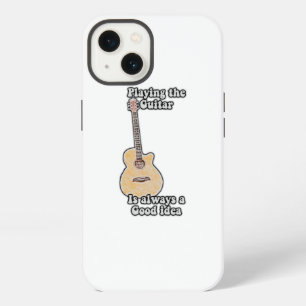 Playing the guitar is always a good idea. vintage iPhone 13 case