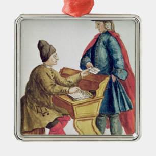 Playing the Venetian Lottery Metal Tree Decoration