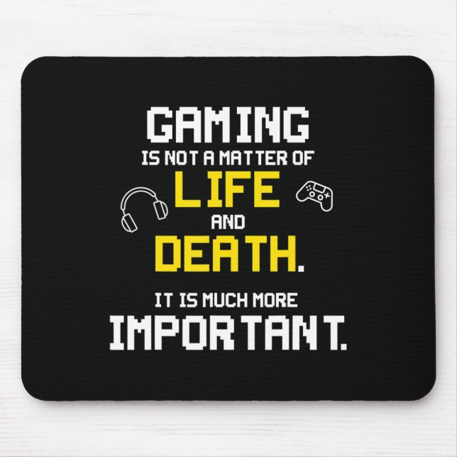 Playing Video Games Fun PC Console Gamer Geek  Mouse Mat (Front)