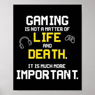 Playing Video Games Fun PC Console Gamer Geek Poster