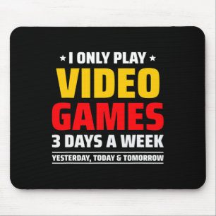 Playing Video Games - Pc Console Gaming - Funny Vi Mouse Mat