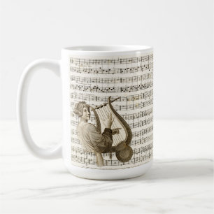 Playing Vintage Harp Music 304 Coffee Mug