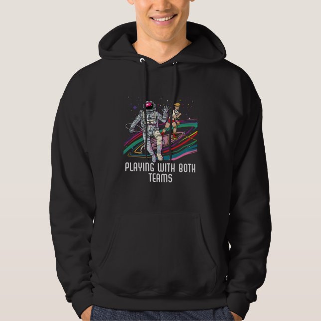 Playing With Both Teams Bisexual Pride Bisexuality Hoodie (Front)
