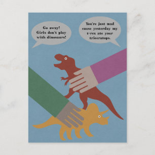 Playing with Dinosaurs Postcard