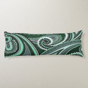 Playing With Paisley Patterns Aquamarine Tones Body Cushion