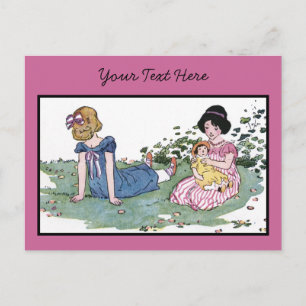 Playing With The Doll Postcard