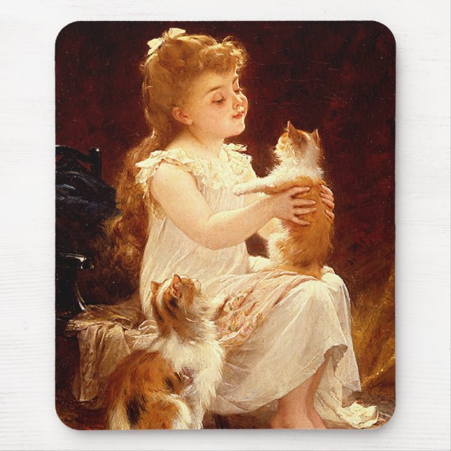 Playing with the Kitten Mouse Mat (Front)
