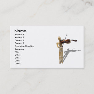 PlayingViolin081210, Name, Address 1, Address 2... Business Card