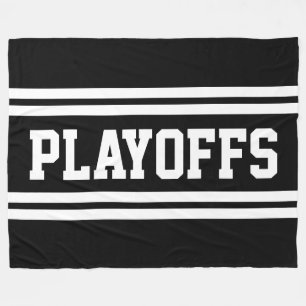 PLAYOFFS Athletic White Racing Stripes Fleece Blanket