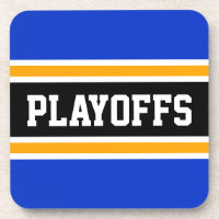 PLAYOFFS Vivid Blue Yellow Black White Stripes