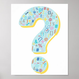 Playroom Art   Curious Question Mark Poster