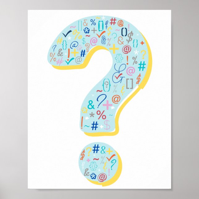 Playroom Art | Curious Question Mark Poster (Front)