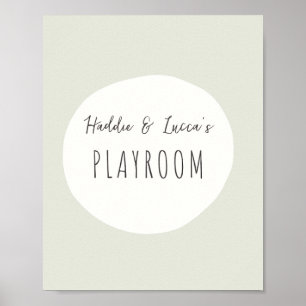 playroom custom names sign Poster & Prints