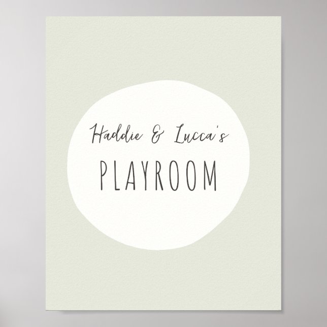 playroom custom names sign Poster & Prints (Front)