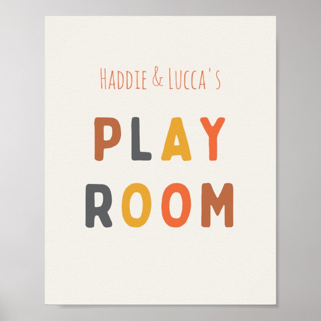playroom Custom personalised Poster & Prints (Front)
