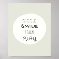 playroom Poster & Prints. giggle.smile.learn.play