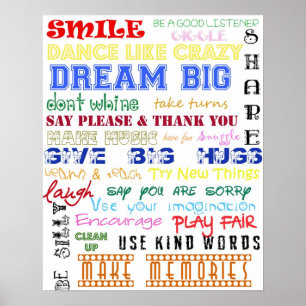 Playroom Rules Poster