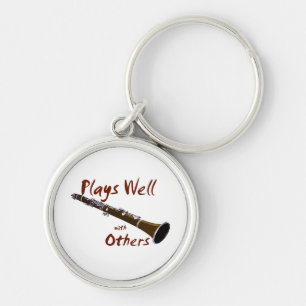 Plays Well with Others Clarinet Key Ring