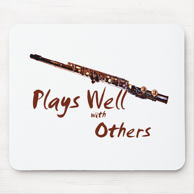 Plays Well with Others / Flute Mouse Mat (Front)