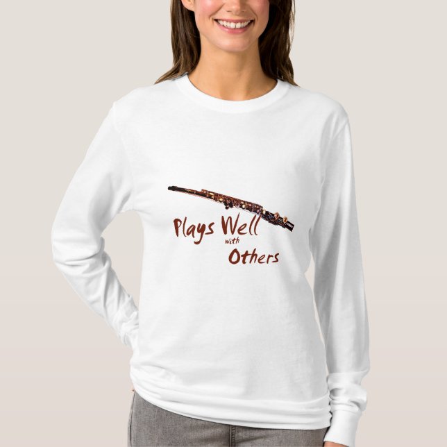 Plays Well with Others / Flute T-Shirt (Front)