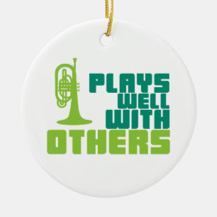 Plays Well with Others - Mellophone Ceramic Tree Decoration